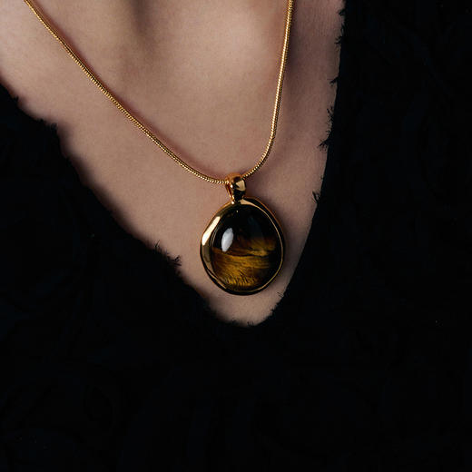 盐岛	节气系列虎眼石项链  大号 商品图2