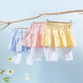 贝贝怡新款春夏季女童宝宝休闲假两件裙裤打底裤透气七分短裤202K2008