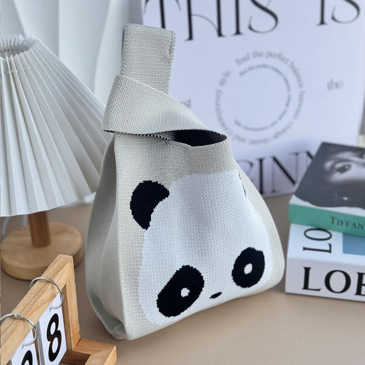 端午节伴手礼【龙舟熊猫针织包】女士编织包手提包 国庆出游户外 商品图11