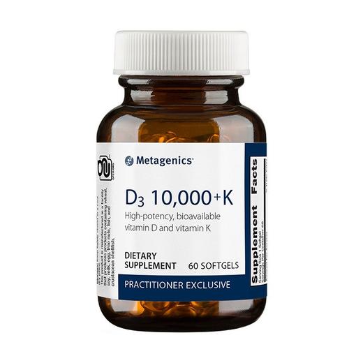 Metagenics Vitamin D3 10000 + K 60粒 原名称 D3 10000+K  60粒新旧包装随机【效期2027年5月底】 商品图2