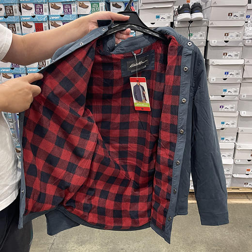 瑕疵Eddie Bauer/艾迪鲍尔 男士工装口袋休闲保暖衬衫式夹克 商品图2