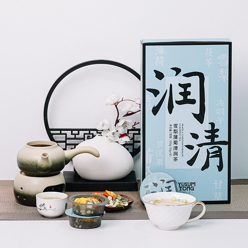 羽心堂 雪梨蒲菊清润茶 120g(15g*8罐)/盒