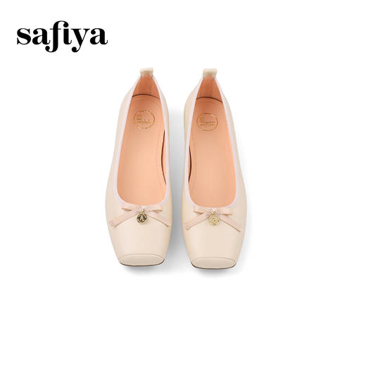 Safiya/索菲娅2024春温柔风气质蝴蝶结方头浅口单鞋 SF41111114 商品图4
