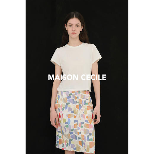 MAISON CECILE法国设计师做图du家趣味印花半身裙 商品图1
