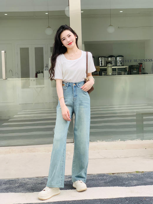 【百图lulu定制】【面膜方领T】 面膜质感  Q弹 柔软舒适 短袖 H版型 正肩短袖T恤 商品图10