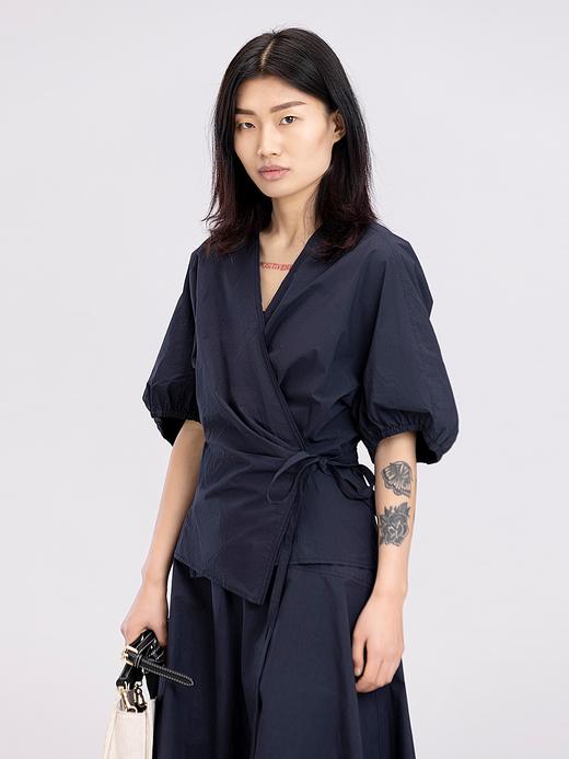 XIAOYU|泡泡袖围裹小衫242SY024 商品图1