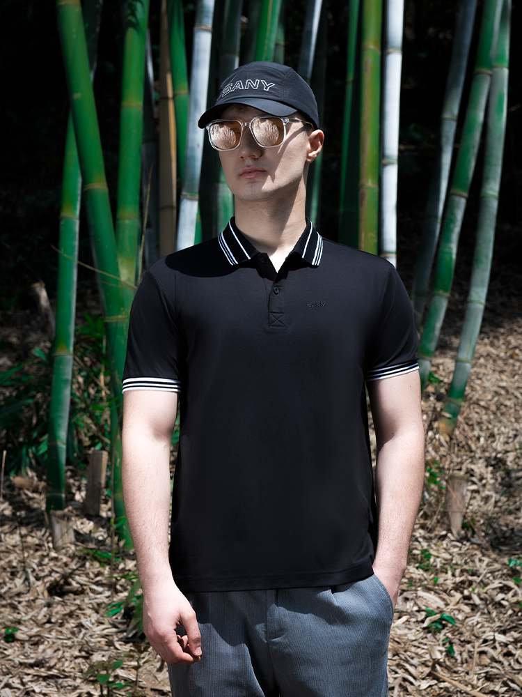 SANY翻领T恤310C-黑色