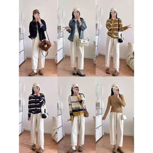 清 喜出 2496 宽松工装休闲植绒斜纹棉休闲裤-喜出 商品图3