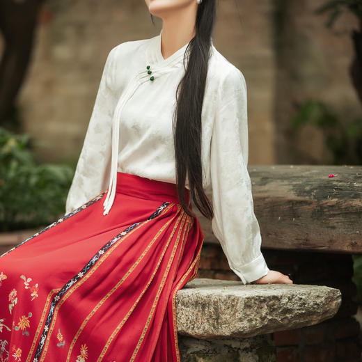 【林栖设计小店】新中式衬衫复古百搭2024春夏新品长袖上衣1942323 商品图5