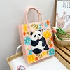 夏季爆款【卡通国宝熊猫毛毡包】上班通勤手提包 便携可爱百搭手拎包 国庆出游户外 商品缩略图5