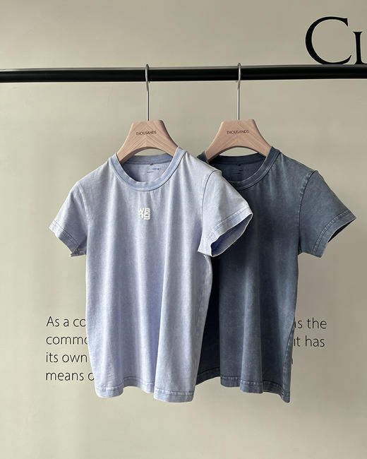 现货 THS 4.13-无 大王家 女士 胸前凹凸wang 短款T恤 2色 BH2495 商品图2