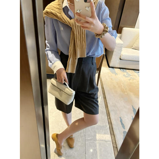 25特价 2404211    打褶修饰  薄 四分短裤 商品图8