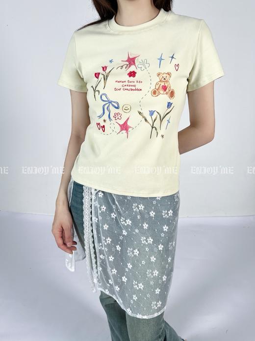 【门店同款】ENJOY夏季甜妹趣味图案T恤 157209671 商品图5