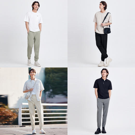 森马休闲裤男夏季新款松紧腰束脚裤凉感易打理长裤 商品图3