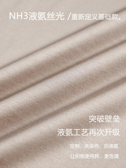 【109元2件】【专柜高品质】80s液氨凉感丝光棉短袖 春夏丝绸凉感棉圆领V领T恤 商品图3