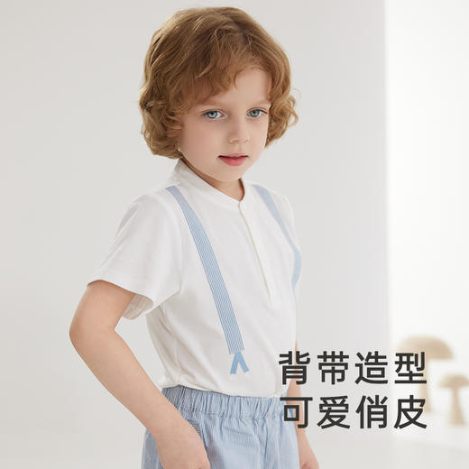 【商场同款】英氏婴儿T恤纯棉男宝短袖透气上衣百搭春夏新款 商品图2
