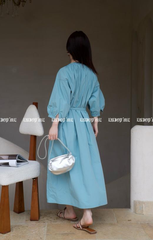 【门店同款】ENJOY夏季松弛美学-褶皱系带连衣裙 157159052 商品图2