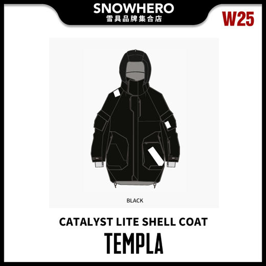 24/25雪季TEMPLA男女同款CATALYST LITE SHELL COAT滑雪服预售 商品图2