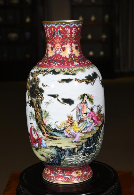 珐琅彩八仙过海灯笼瓶 商品图0