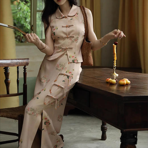 裁缝学苑AQ263新中式女装复古国风旗袍上衣盘扣半身裙纸样套装样板 商品图6