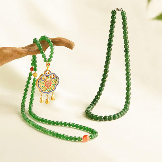 匠自在老坑碧玉首饰系列 ，碧如菠菜，玉色醇厚老道，一抹澄澈凝春意【G】 商品图1