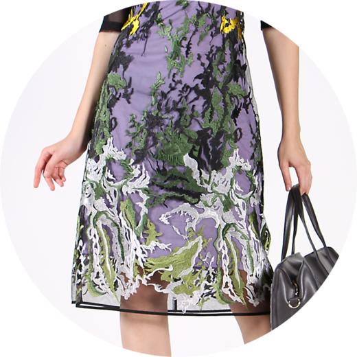 【伯妮斯茵】172S222--紫色连衣裙--几何奎罗 印加文明 商品图7