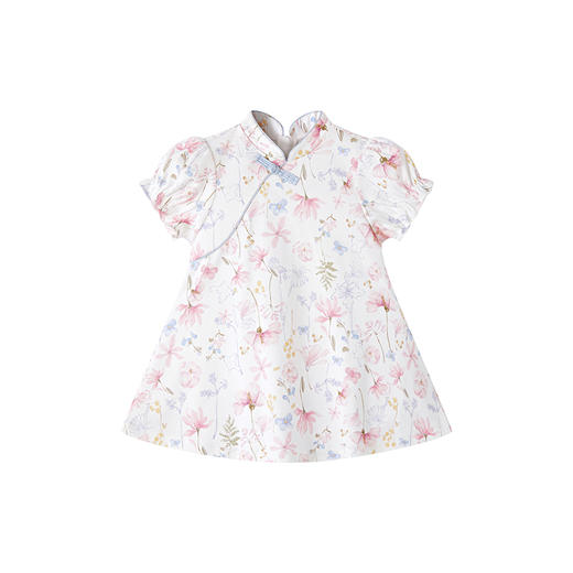 【商场同款】英氏花语系列女童新中式连衣裙国风纯棉背心裙夏 商品图5