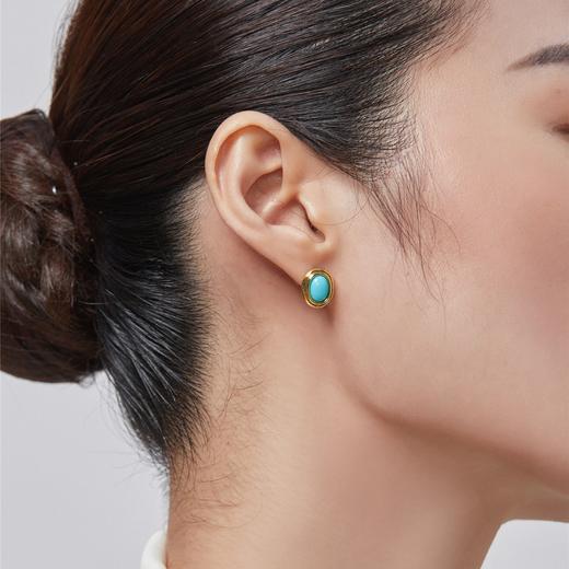 Pearl moments 幽兰露 绿松石旦形珍珠耳线【该商品不支持用券】 商品图4