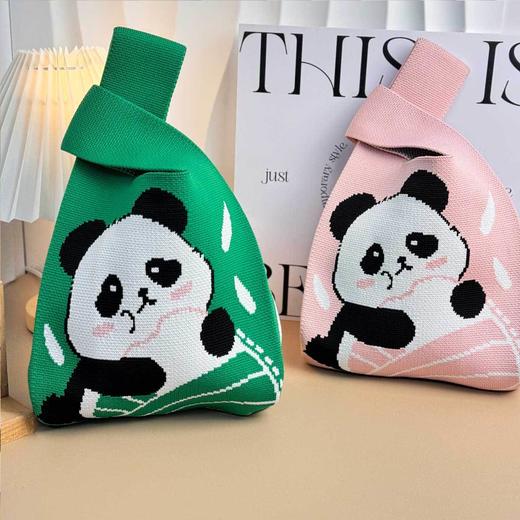 端午节伴手礼【龙舟熊猫针织包】女士编织包手提包 国庆出游户外 商品图0