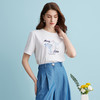 EITIE爱特爱夏季新款简约百搭显瘦柔软印花T恤上衣B2402306 商品缩略图5