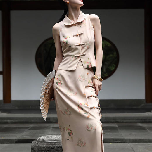 裁缝学苑AQ263新中式女装复古国风旗袍上衣盘扣半身裙纸样套装样板 商品图4