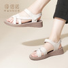 信诺 真皮舒适女鞋 2024新款夏季平底中老年凉鞋软底防滑妈妈鞋子L618-1 商品缩略图1