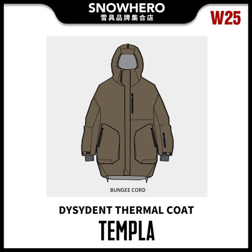 24/25雪季TEMPLA男女同款DYSYDENT THERMAL COAT滑雪服预售 商品图2