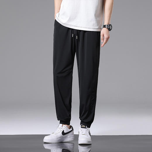【冰丝高弹】【DSL】大依优型大码束脚冰丝裤休闲裤加肥加大休闲裤大号裤子长裤夏季宽松胖子男装 商品图1