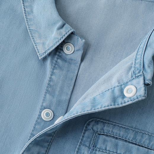 英氏-童衣类（夏）H4英梭短蛤 浅牛仔蓝66CM男 商品图4