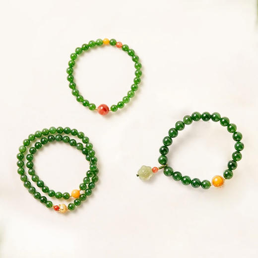 匠自在老坑碧玉首饰系列 ，碧如菠菜，玉色醇厚老道，一抹澄澈凝春意【G】 商品图2