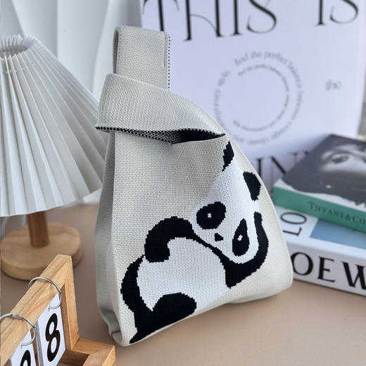 端午节伴手礼【龙舟熊猫针织包】女士编织包手提包 国庆出游户外 商品图9