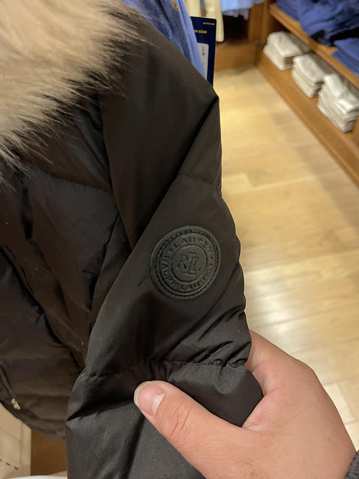 瑕疵POLO RALPH LAUREN 女士秋冬保暖长款仿羊羔绒领毛领羽绒服 商品图4