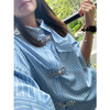 25特价 2404213    麻花盘扣条纹衬衫 商品缩略图4