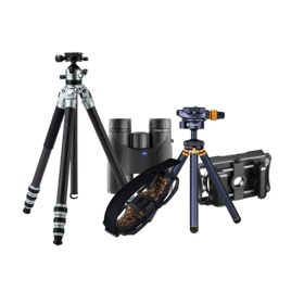 蔡司双筒望远镜 陆地TERRA ED+脚架连接器+转接手机夹+富图宝桌面A-POD/C-POD三脚架+富图宝MP-6专业三脚架