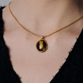 盐岛	节气系列虎眼石项链  小号