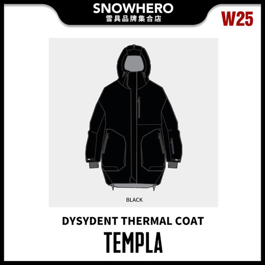 24/25雪季TEMPLA男女同款DYSYDENT THERMAL COAT滑雪服预售 商品图3