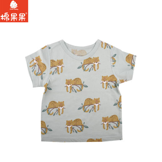 棉果果夏季新品5A抗菌男童80-130码莫代尔套头T恤M211140424320 商品图2
