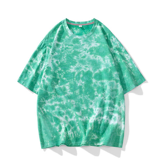 【Q】【纯棉】【新款DSL】大依优型大码男装扎染短袖T恤加肥加大休闲肥佬男上衣夏季半袖胖子潮款 商品图1