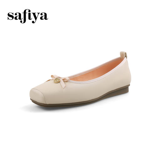 Safiya/索菲娅2024春温柔风气质蝴蝶结方头浅口单鞋 SF41111114 商品图6