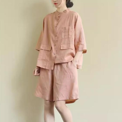 裁缝学苑AS226亚麻短袖衬衫上衣短裤两件套装纸样女装服装打板 商品图5