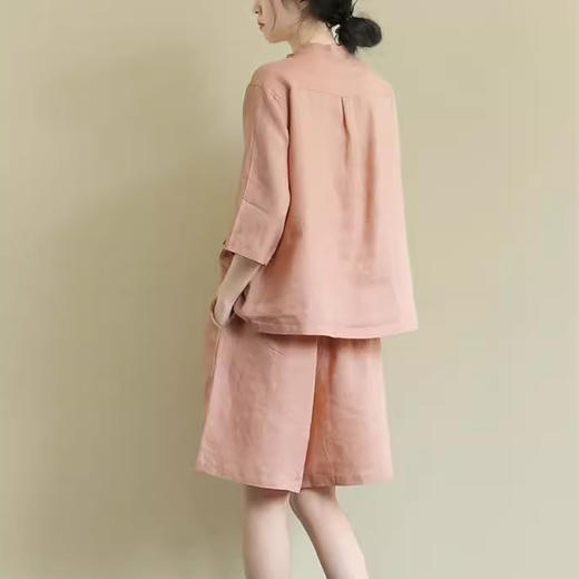 裁缝学苑AS226亚麻短袖衬衫上衣短裤两件套装纸样女装服装打板 商品图3