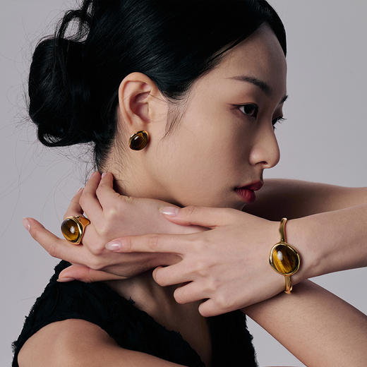 盐岛	节气系列虎眼石戒指 商品图2