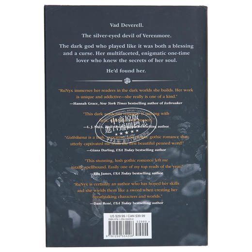 【中商原版】哥提卡纳 Gothikana 英文原版 Runyx 浪漫主义小说家 哥特式爱情故事 奇幻 惊悚小说 商品图1