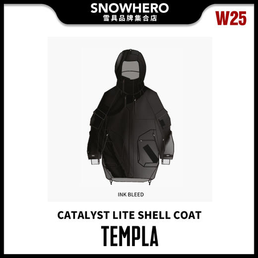 24/25雪季TEMPLA男女同款CATALYST LITE SHELL COAT滑雪服预售 商品图1